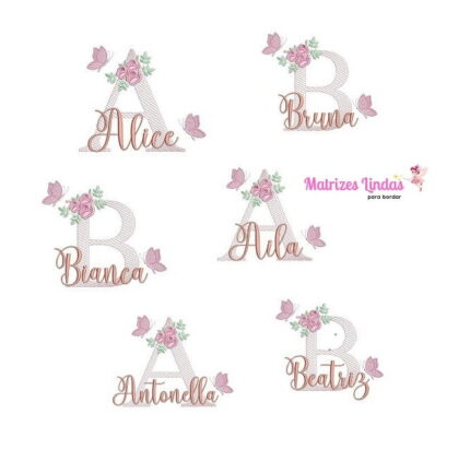 Matriz de bordado 120 nomes borboletas flores para bordar matrizes lindas para bordar