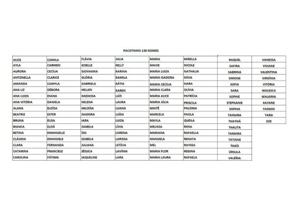 matriz de bordado Coleção 130 Nomes Unicórnio para bordar
