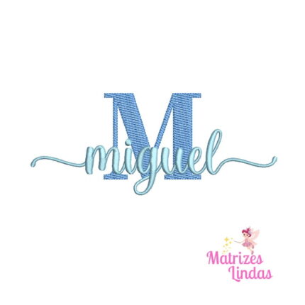 Matriz de Bordado – Nome Miguel 14
