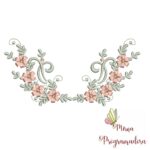 Matriz de Bordado - Alfabeto Arabesco Flores - Imagem 4