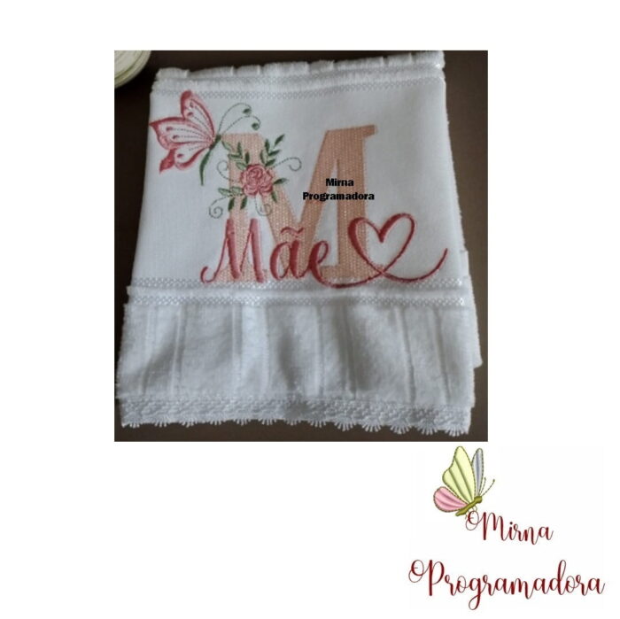 Matriz de bordado - Mãe flores Borboleta - Imagem 2