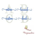 Matriz de Bordado - Pacote 100 Nomes Masculinos