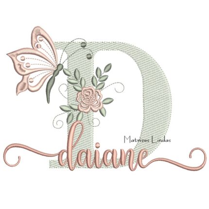 Matriz de Bordado - Nome Daiane Sobreposto