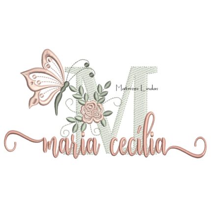 Matriz de Bordado - Nome Maria Cecília