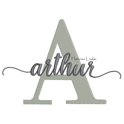 Matriz de Bordado - Nome arthur Sobreposto