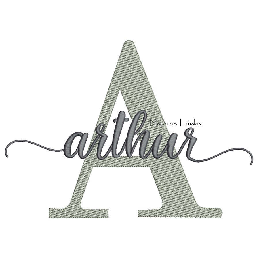 Matriz de Bordado - Nome arthur Sobreposto Matriz de Bordado - Nome arthur Sobreposto