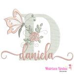 Matriz de Bordado nome Daniela para bordar ML