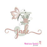 Matriz de Bordado nome Jade para bordar ML