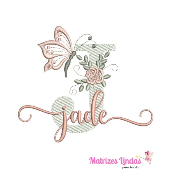 Matriz de Bordado nome Jade para bordar ML