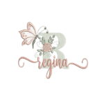 Matriz de bordado nome Regina sobreposto para bordar Matrizes Lindas