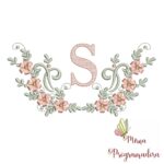 Matriz de Bordado - Alfabeto Arabesco Flores - Imagem 3