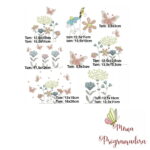 Matriz de Bordado - Flores e Borboleta - Imagem 2