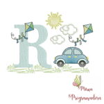 Matriz de bordado – Alfabeto Carro - Imagem 4