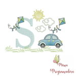 Matriz de bordado – Alfabeto Carro - Imagem 5