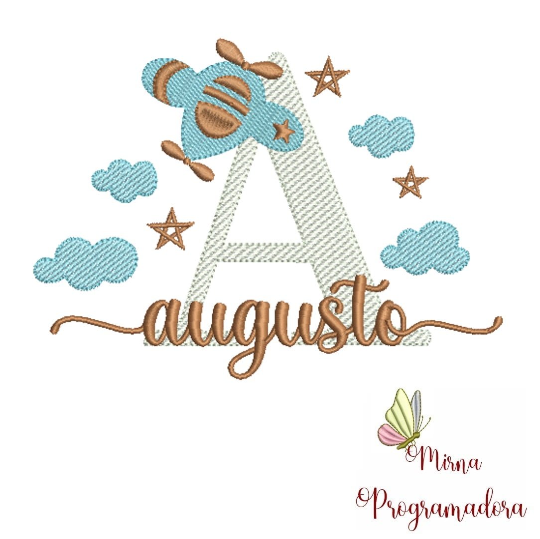 matriz-de-bordado-alfabeto-aviao.jpg Matriz de Bordado - Augusto - Imagem 1