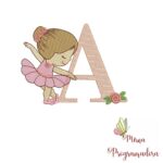 Matriz de Bordado - Alfabeto Bailarina - Imagem 2