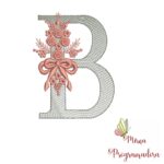 Matriz de bordado – Alfabeto Lacinho Flores - Imagem 3
