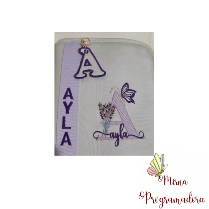Matriz de Bordado - Alfabeto Lavanda - Imagem 3