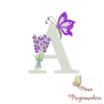 Matriz de Bordado - Alfabeto Lavanda - Imagem 2