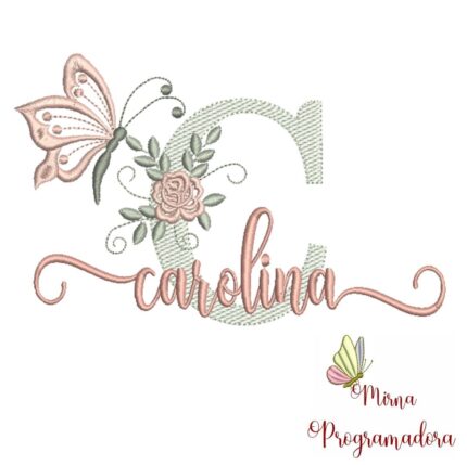 Matriz de Bordado – Nome Carolina