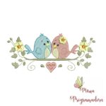 Matriz de Bordado - Casal Pássaros