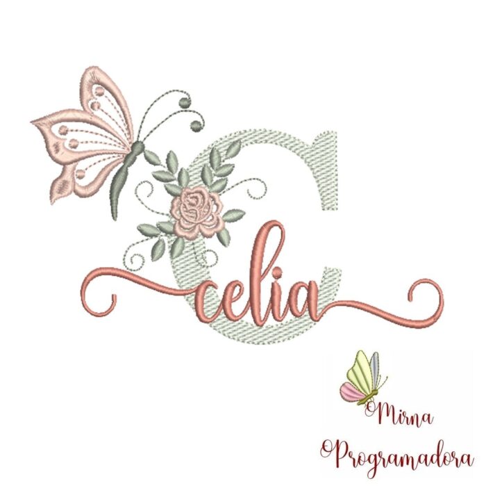Matriz de Bordado - Nome Celia - Imagem 1