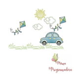 Matriz de bordado – Alfabeto Carro - Imagem 2