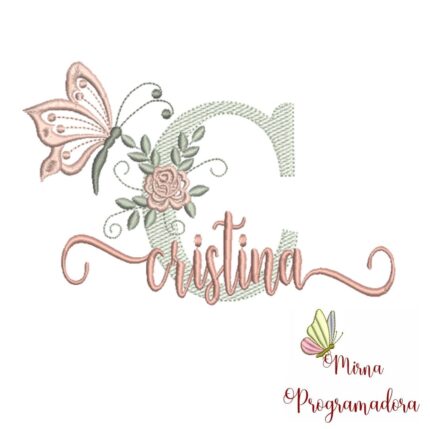 Matriz de Bordado – Nome Cristina