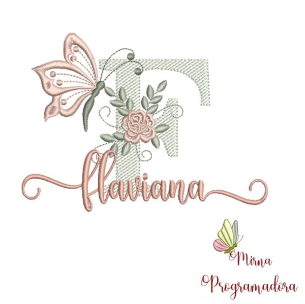 Matriz de Bordado - Nome Flaviana