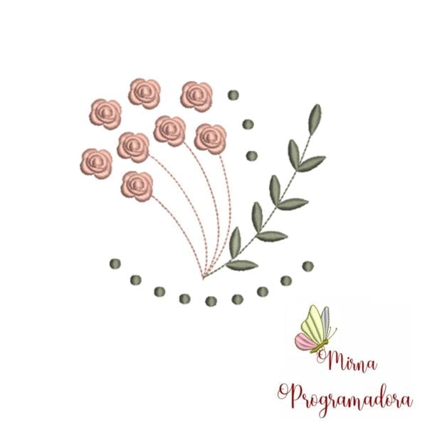 Matriz de Bordado - Pacote Raminho flores - Imagem 4
