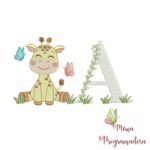 Matriz de bordado - Alfabeto Girafinha - Imagem 2