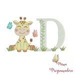 Matriz de bordado - Alfabeto Girafinha - Imagem 5