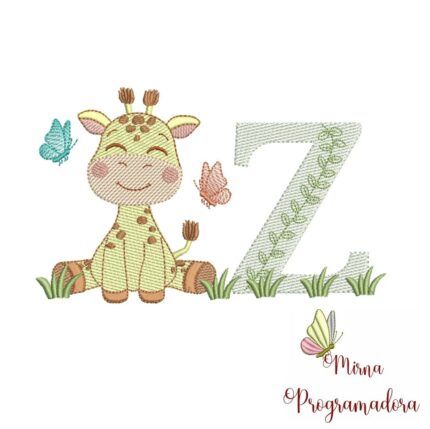 Matriz de bordado – Girafinha Letra Z Matriz de bordado – Girafinha Letra Z