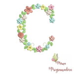 Matriz de Bordado Alfabeto Florais - Imagem 4