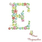 Matriz de Bordado Alfabeto Florais - Imagem 6