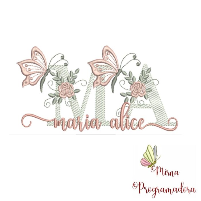 Matriz de Bordado – Nome Maria Alice