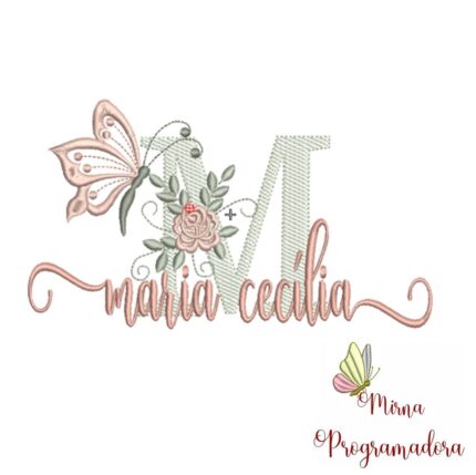 Matriz de Bordado – Nome Maria Cecília