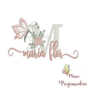 Matriz de Bordado - Nome Maria Flor