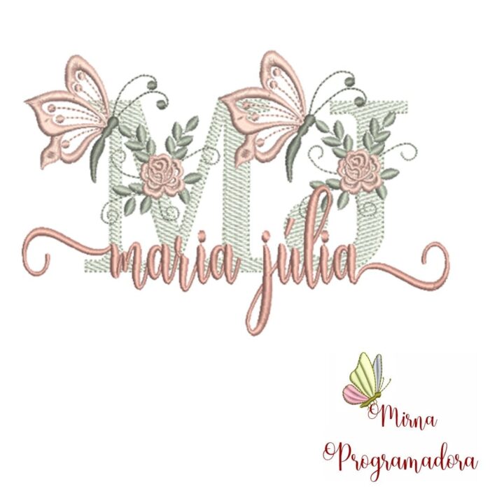 Matriz de Bordado – Nome Maria Júlia