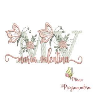 Matriz de Bordado - Nome Maria Valentina