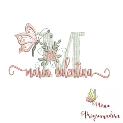 Matriz de Bordado – Nome Maria Valentina