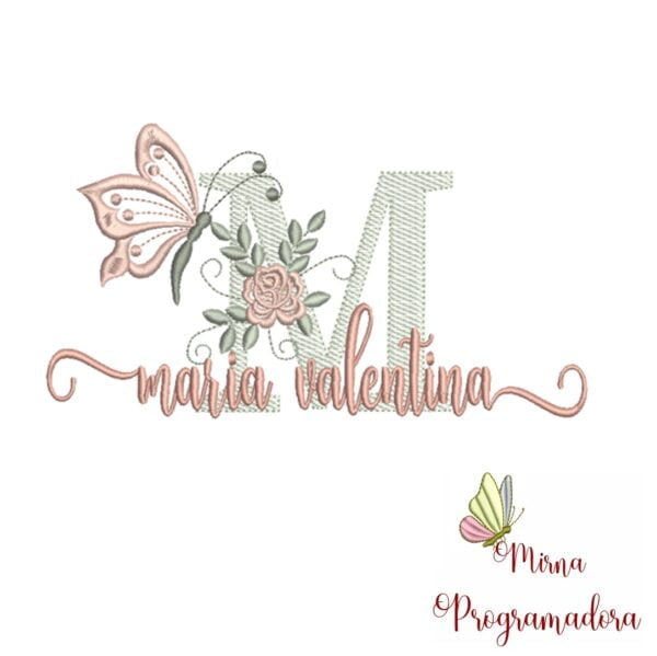 Matriz de Bordado - Nome Maria Valentina