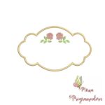 Matriz de Bordado - Moldura Flores Borboletas - Imagem 5