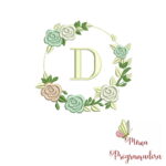 Matriz de bordado – Alfabeto Moldura Flores - Imagem 5