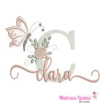 matriz de bordado nome Clara para bordar ML