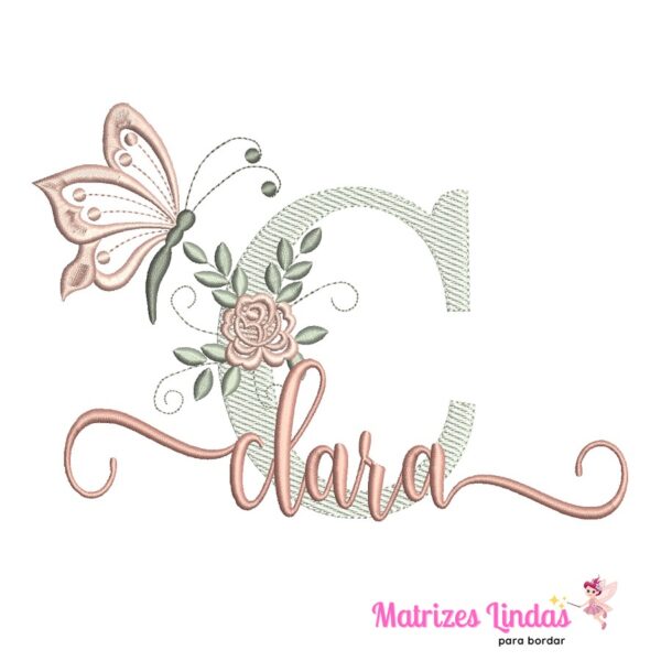 matriz de bordado nome Clara para bordar ML