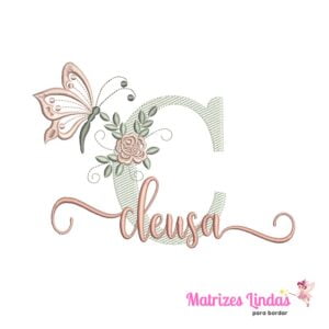 matriz de bordado nome Cleusa para bordar site matrizeslindas.com.br