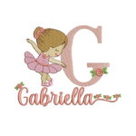 matriz de bordado nome Gabriella bailarina para bordar matrizes lindas