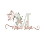 matriz de bordado nome Maria Clara sobreposto para bordar