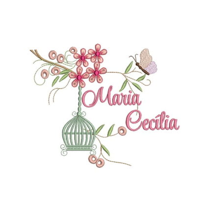 Matriz de Bordado – Nome Maria Cecília